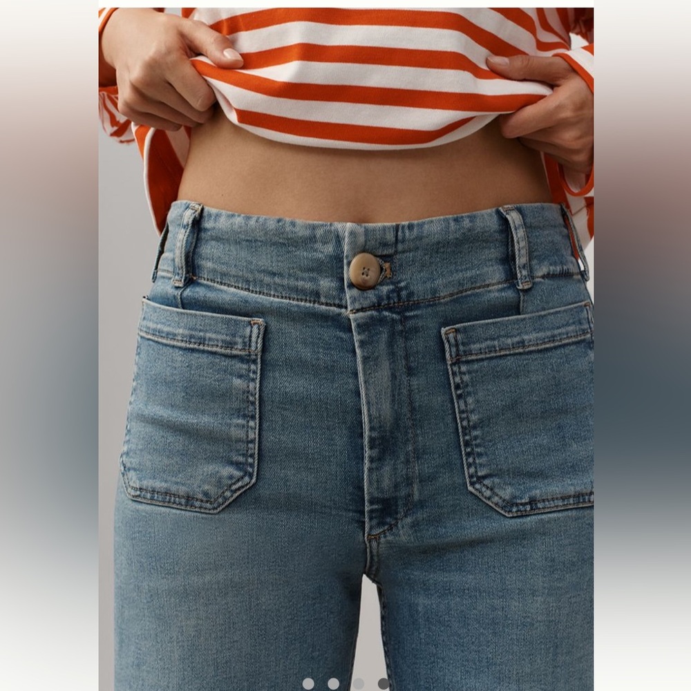 Anthropologie Light Blue Wide Leg Jeans - Picture 3 of 12